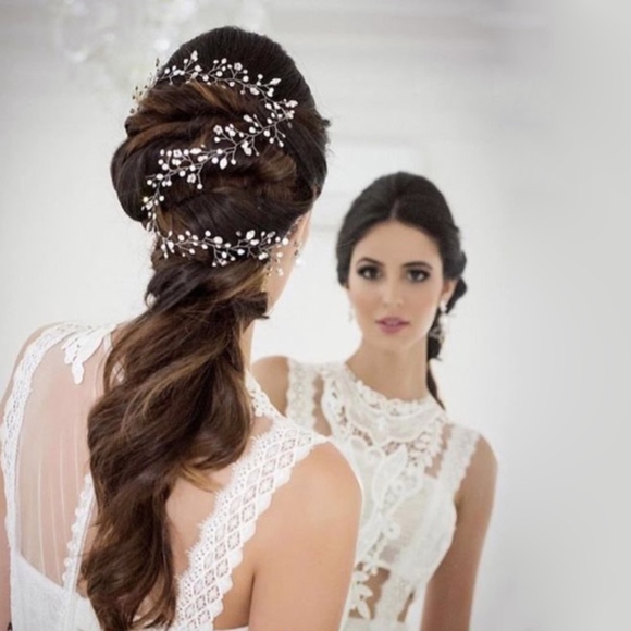 💖New "Emma" Bridal Crystal and Pearl Headband 40" - Picture 8 of 8